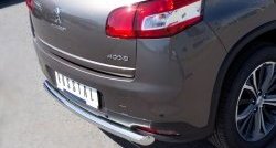 13 449 р. Одинарная защита заднего бампера из трубы диаметром 63 мм SLITKOFF Peugeot 4008 (2012-2017)  с доставкой в г. Майкоп. Увеличить фотографию 3