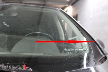 1 699 р. Водостоки (дефлектора) лобового стекла Стрелка 11  Peugeot 408 (2015-2022) рестайлинг  с доставкой в г. Майкоп. Увеличить фотографию 3