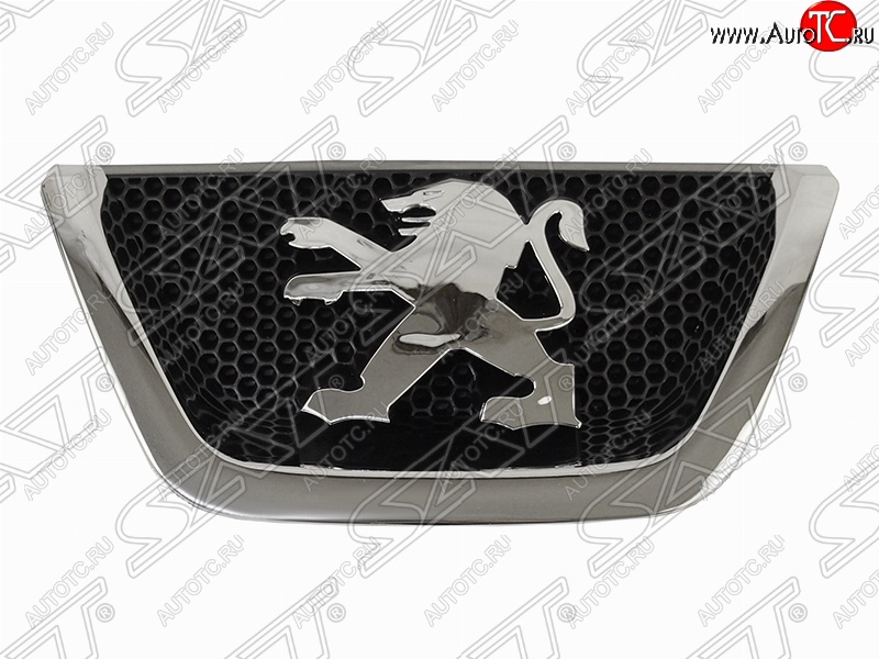 1 439 р. Накладка переднего бампера под эмблему PEUGEOT SAT (к бамперу ST-PG48-000-0) Peugeot 408  дорестайлинг (2010-2017) (Неокрашенная)  с доставкой в г. Майкоп