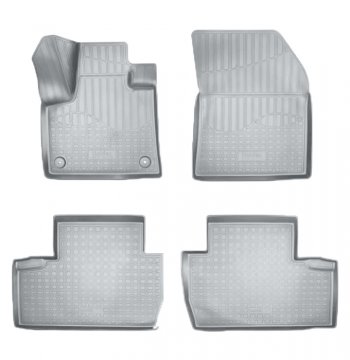 Коврики салонные Noplast (3D) Peugeot 5008  T87 (2017-2020) дорестайлинг (Серые)
