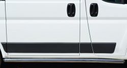 79 999 р. Защита порогов из круглой трубы диаметром 63 мм L1H1 (рестайлинг) Russtal Peugeot Boxer 250 (2006-2014) (Защита порогов с заглушками на торцах (вариант 2))  с доставкой в г. Майкоп. Увеличить фотографию 2