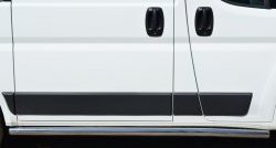 79 999 р. Защита порогов из круглой трубы диаметром 63 мм L1H1 (рестайлинг) Russtal Peugeot Boxer 250 (2006-2014) (Защита порогов с заглушками на торцах (вариант 2))  с доставкой в г. Майкоп. Увеличить фотографию 4