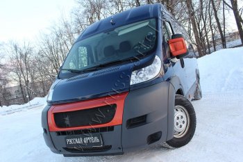 799 р. Реснички на фары (глянец) RA Peugeot Boxer 250 (2006-2014) (Неокрашенные)  с доставкой в г. Майкоп. Увеличить фотографию 3