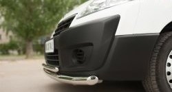 20 999 р. Защита переднего бампера (2 трубыØ63 и 42 мм, нержавейка) SLITKOFF  Peugeot Expert  G9 (2007-2017) минивэн дорестайлинг, цельнометаллический фургон дорестайлинг, минивэн рестайлинг, цельнометаллический фургон рестайлинг  с доставкой в г. Майкоп. Увеличить фотографию 3