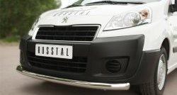 18 299 р. Одинарная защита переднего бампера из трубы диаметром 63 мм SLITKOFF Peugeot Expert G9 минивэн дорестайлинг (2007-2013)  с доставкой в г. Майкоп. Увеличить фотографию 2