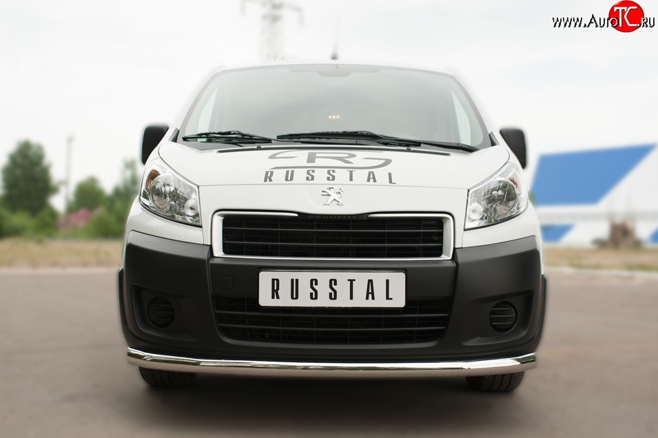 18 299 р. Одинарная защита переднего бампера из трубы диаметром 63 мм SLITKOFF Peugeot Expert G9 минивэн дорестайлинг (2007-2013)  с доставкой в г. Майкоп