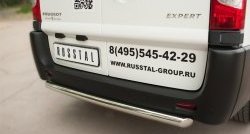15 999 р. Одинарная защита заднего бампера диаметром 63 мм SLITKOFF Peugeot Expert G9 минивэн дорестайлинг (2007-2013)  с доставкой в г. Майкоп. Увеличить фотографию 2