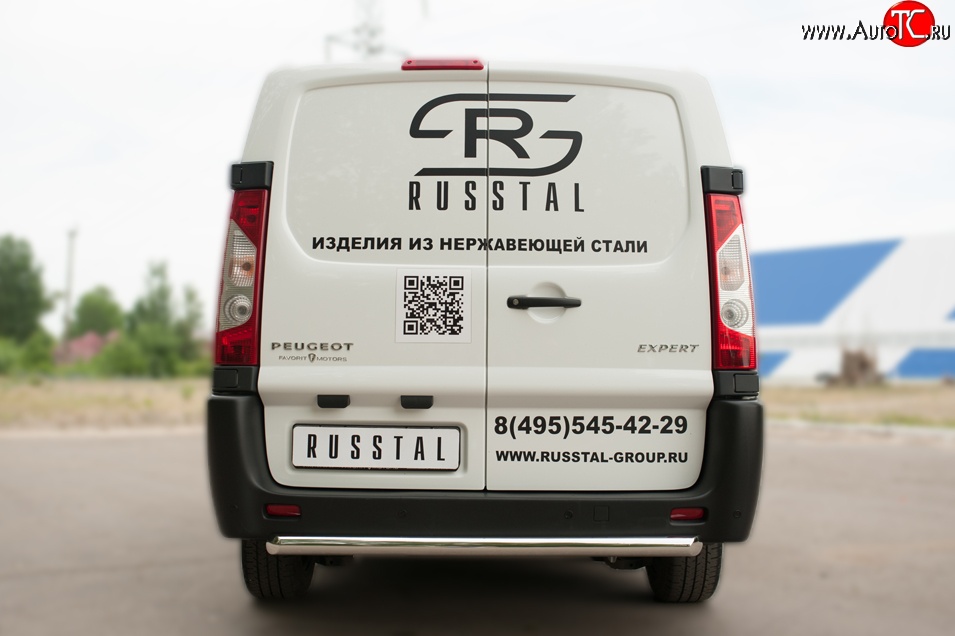 15 999 р. Одинарная защита заднего бампера диаметром 63 мм SLITKOFF Peugeot Expert G9 минивэн дорестайлинг (2007-2013)  с доставкой в г. Майкоп