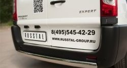 13 999 р. Защита заднего бампера (Ø75x42 мм, нержавейка) Russtal Peugeot Expert G9 минивэн дорестайлинг (2007-2013)  с доставкой в г. Майкоп. Увеличить фотографию 2