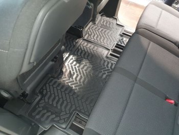 Коврики салона Aileron (2-ой ряд, 2шт.) Peugeot Traveller K0 L2 дорестайлинг (2016-2024)