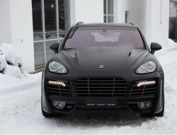 42 299 р. Пластиковый капот TECHART MAGNUM Porsche Cayenne 958 (2010-2014) (Неокрашенный)  с доставкой в г. Майкоп. Увеличить фотографию 2