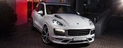 2 749 р. Реснички на фары TECHART Porsche Cayenne 958 (2010-2014) (Неокрашенные)  с доставкой в г. Майкоп. Увеличить фотографию 3