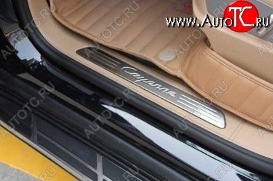 22 699 р. Накладки на порожки автомобиля СТ Porsche Cayenne 958 (2010-2014)  с доставкой в г. Майкоп