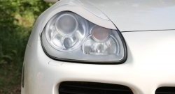 1 399 р. Реснички на фары RA  Porsche Cayenne  955 (2002-2006) (Неокрашенные)  с доставкой в г. Майкоп. Увеличить фотографию 2