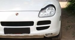 1 399 р. Реснички на фары RA  Porsche Cayenne  955 (2002-2006) (Неокрашенные)  с доставкой в г. Майкоп. Увеличить фотографию 5