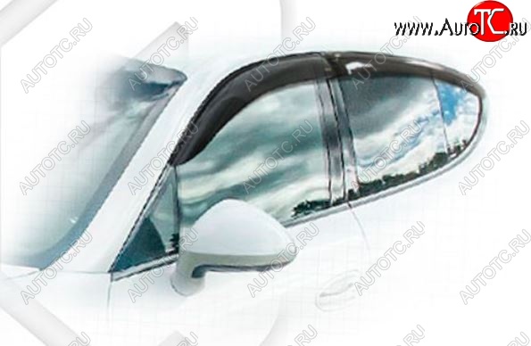 2 089 р. Дефлектора окон Executive CA-Plastiс  Porsche Panamera  970 (2013-2016) рестайлинг (Classic полупрозрачный, Без хром.молдинга)  с доставкой в г. Майкоп