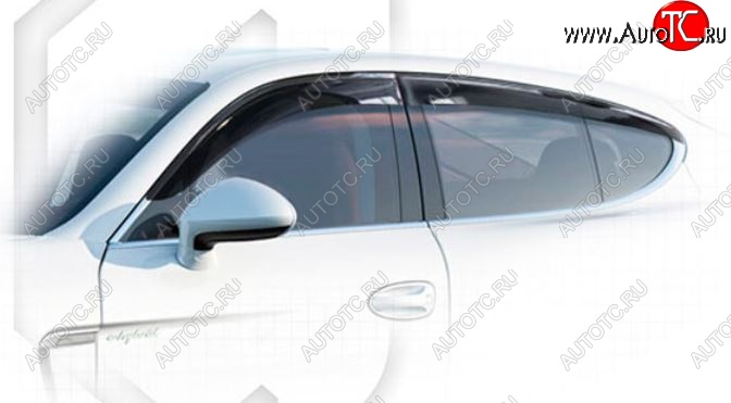 1 999 р. Дефлектора окон CA-Plastiс Porsche Panamera 970 рестайлинг (2013-2016) (Classic полупрозрачный, Без хром.молдинга)  с доставкой в г. Майкоп