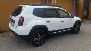 Накладки на двери Petroil Tuning Renault Duster HS дорестайлинг (2010-2015) (Тисненый пластик)