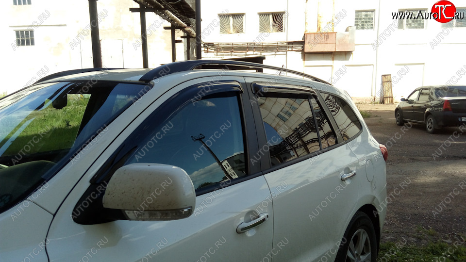 1 659 р. Дефлекторы окон (ветровики) Novline 4 шт  Hyundai Santa Fe  CM (2009-2012) рестайлинг  с доставкой в г. Майкоп