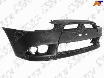 Передний бампер SAT (под две решетки) Mitsubishi Lancer 10 CY хэтчбек 5 дв рестайлинг (2011-2017)