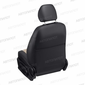 8 249 р. Чехлы сидений (экокожа/алькантара, 40/60) Автопилот Audi Q3 8U рестайлинг (2014-2018) (черный/бежевый)  с доставкой в г. Майкоп. Увеличить фотографию 4