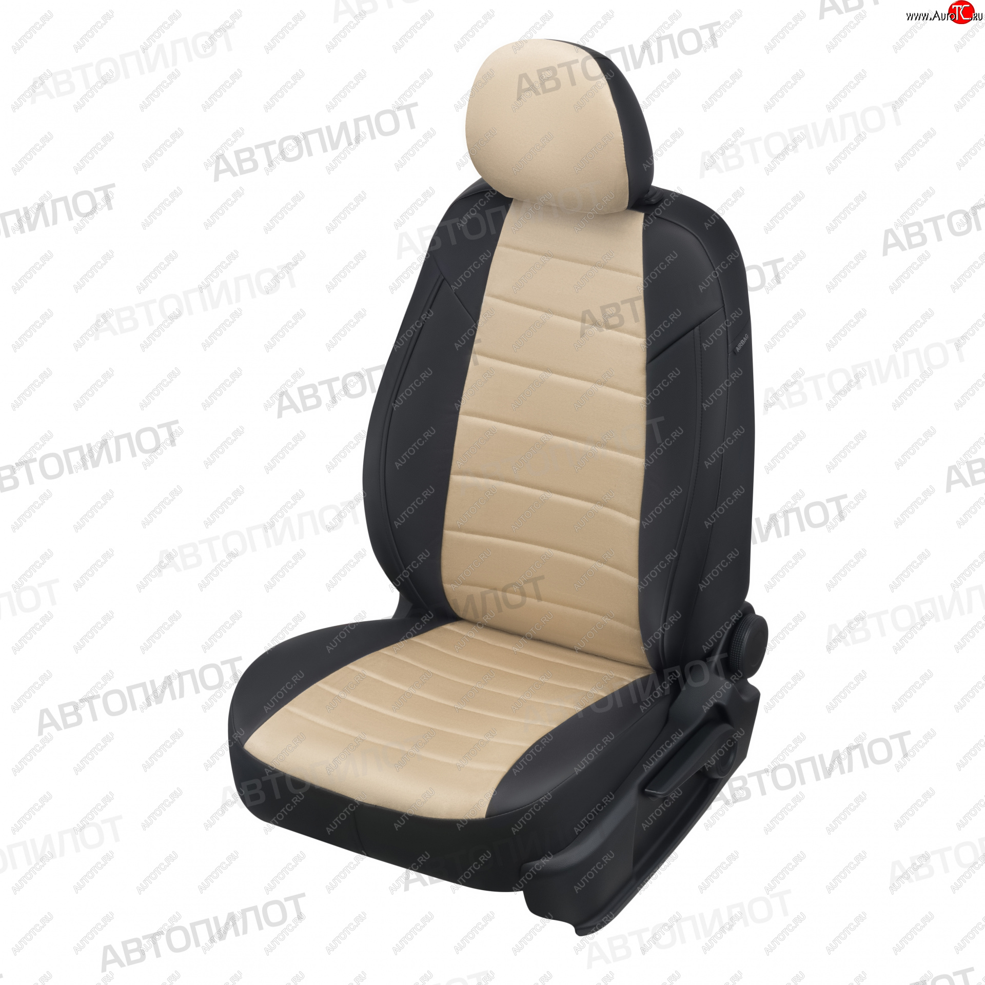 8 249 р. Чехлы сидений (экокожа/алькантара, 40/60) Автопилот Audi Q3 8U рестайлинг (2014-2018) (черный/бежевый)  с доставкой в г. Майкоп