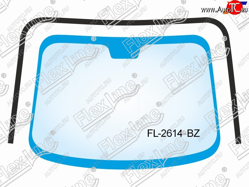 2 599 р. Молдинг лобового стекла (П-образный) FLEXLINE Toyota Yaris XP90 дорестайлинг, хэтчбэк 5 дв. (2005-2008)  с доставкой в г. Майкоп
