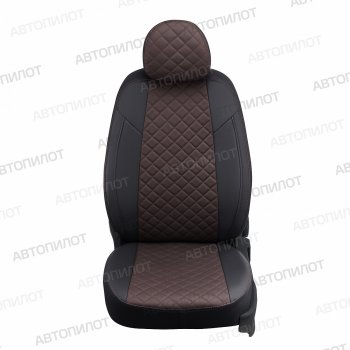 17 699 р. Чехлы сидений (экокожа, 7 м, трансформер) Автопилот Ромб  Chevrolet Orlando (2011-2018) (черный/шоколад)  с доставкой в г. Майкоп. Увеличить фотографию 4