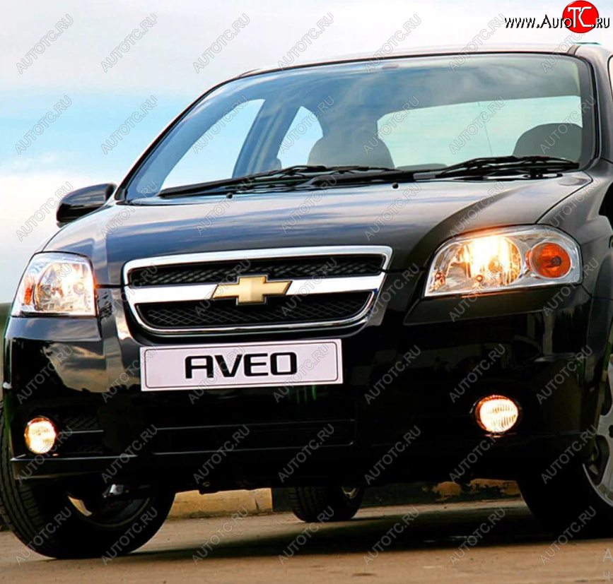 2 799 р. Бампер передний (с отверстиями под ПТФ) GAMMA Chevrolet Aveo T250 седан рестайлинг (2006-2011) (Неокрашенный)  с доставкой в г. Майкоп