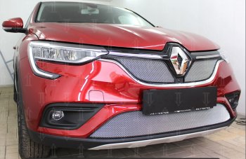 4 999 р. Защитная сетка в бампер (низ, ячейка 4х10 мм) Стрелка11 Премиум Renault Arkana (2019-2025) (Хром)  с доставкой в г. Майкоп. Увеличить фотографию 2