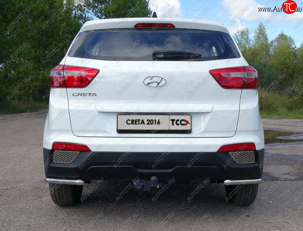 11 749 р. Защита заднего бампера (уголки, d42,4 мм) TCC Hyundai Creta GS дорестайлинг (2015-2019)  с доставкой в г. Майкоп