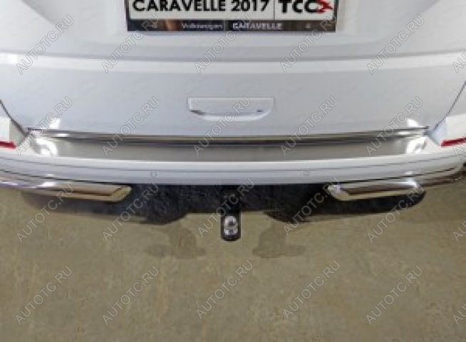 1 999 р. Накладка на заднюю дверь, ТСС Тюнинг  Volkswagen Caravelle  T6 (2015-2019) дорестайлинг (Лист шлифованный)  с доставкой в г. Майкоп