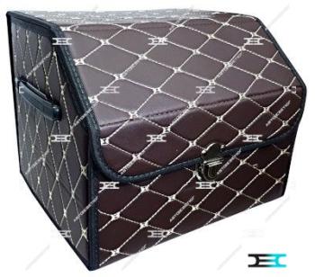 Автобокс 35х32х30см КИТАЙ БОКС ГАЗ ГАЗель 3221,Бизнес 2-ой рестайлинг автобус (2010-2025) (Коричневый с белой строчкой)