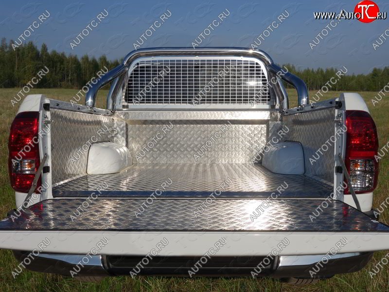 67 999 р. Защита кузова и заднего стекла (нержавейка Ø76,1) ТСС Тюнинг  Toyota Hilux  AN120 (2016-2025) дорестайлинг, 1-ый рестайлинг, 2-ой рестайлинг (для крышки, без надписи)  с доставкой в г. Майкоп