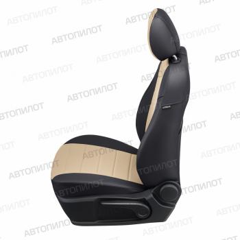 8 249 р. Чехлы на сиденья Экокожа (экокожа) Автопилот Chery Tiggo 7 (2020-2025) (черный/бежевый)  с доставкой в г. Майкоп. Увеличить фотографию 4