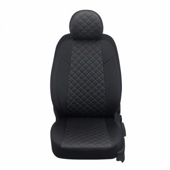 8 749 р. Чехлы сидений Ромб (экокожа) Автопилот  Chery Tiggo 7 - Tiggo 7 Pro Max  T1E (черный/синяя строчка)  с доставкой в г. Майкоп. Увеличить фотографию 3