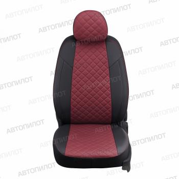14 449 р. Чехлы сидений Ромб (экокожа) Автопилот  Chery Tiggo 7 - Tiggo 7 Pro Max  T1E (черный/бордовый)  с доставкой в г. Майкоп. Увеличить фотографию 2