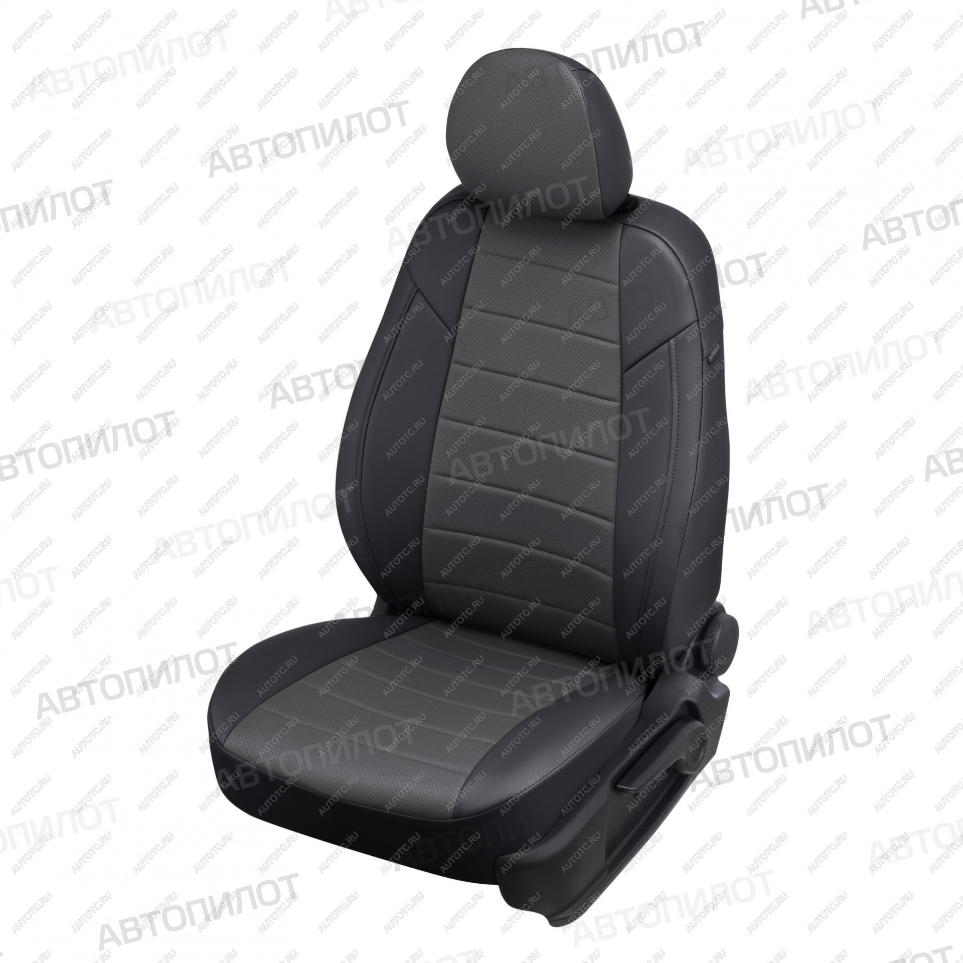 8 399 р. Чехлы сидений Экокожа (сплошное экокожа) Автопилот  FAW Bestune B70 (2020-2025) лифтбэк (черный/темно-серый)  с доставкой в г. Майкоп