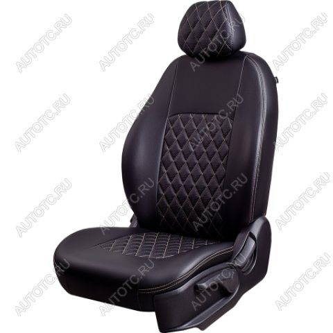 6 399 р. Комплект чехлов для сидений (ЦЗС 3Г Илана+Орегон) ТУРИН ст РОМБ Lord Autofashion  Renault Megane ( хэтчбэк 5 дв.,  купе 3 дв.) (2013-2016)  рестайлинг, 2-ой рестайлинг (черный, вставка черная+бежевая, строчка бежевая)  с доставкой в г. Майкоп