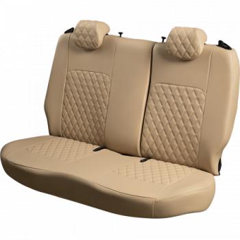 7 299 р. Комплект чехлов для сидений (ЦЗС Илана+Орегон) ТУРИН ст РОМБ Lord Autofashion  Лада нива 4х4  2121 (2019-2021) Урбан (бежевый, вставка бежевая, строчка бежевая)  с доставкой в г. Майкоп. Увеличить фотографию 3