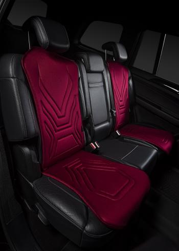 2 599 р. Накидка на сиденье (1 место Афины) ЛЮКС ст АЛЬБИОН Lord Autofashion   (бордовый, строчка бордовая)  с доставкой в г. Майкоп. Увеличить фотографию 4