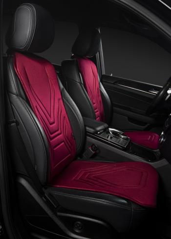 2 599 р. Накидка на сиденье (1 место Афины) ЛЮКС ст АЛЬБИОН Lord Autofashion   (бордовый, строчка бордовая)  с доставкой в г. Майкоп. Увеличить фотографию 6
