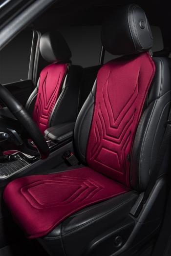 2 599 р. Накидка на сиденье (1 место Афины) ЛЮКС ст АЛЬБИОН Lord Autofashion   (бордовый, строчка бордовая)  с доставкой в г. Майкоп. Увеличить фотографию 2