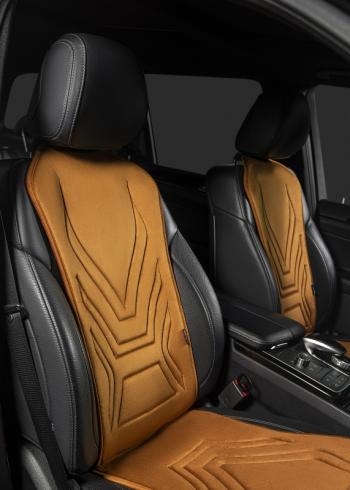 2 599 р. Накидка на сиденье (1 место Афины) ЛЮКС ст АЛЬБИОН Lord Autofashion   (бронза, строчка светло-коричневая)  с доставкой в г. Майкоп. Увеличить фотографию 5