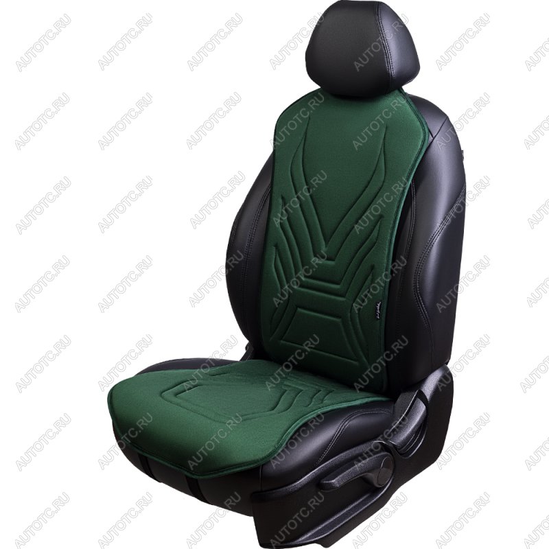 2 599 р. Накидка на сиденье (1 место Афины) ЛЮКС ст АЛЬБИОН Lord Autofashion   (зеленый, строчка темно-зеленая)  с доставкой в г. Майкоп
