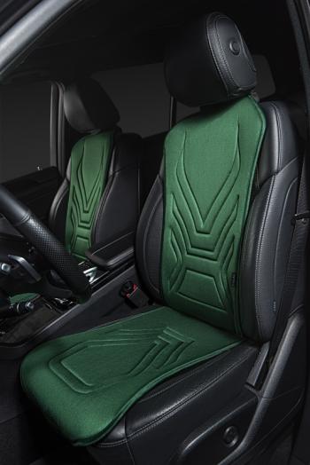 2 599 р. Накидка на сиденье (1 место Афины) ЛЮКС ст АЛЬБИОН Lord Autofashion   (зеленый, строчка темно-зеленая)  с доставкой в г. Майкоп. Увеличить фотографию 9