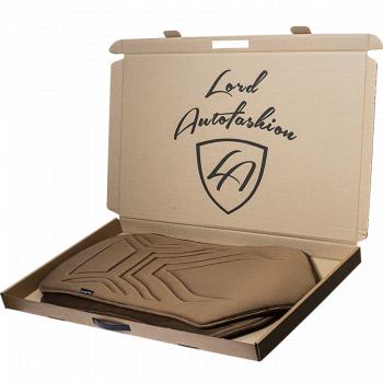 2 199 р.  Накидка на сиденье (1 место Афины) ЛЮКС ст АЛЬБИОН Lord Autofashion   (коричневый, строчка коричневая)  с доставкой в г. Майкоп. Увеличить фотографию 4