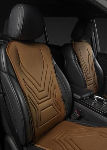 2 199 р.  Накидка на сиденье (1 место Афины) ЛЮКС ст АЛЬБИОН Lord Autofashion   (коричневый, строчка коричневая)  с доставкой в г. Майкоп. Увеличить фотографию 7