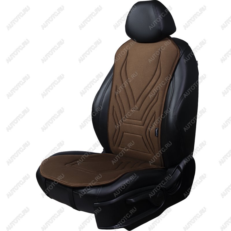 2 199 р.  Накидка на сиденье (1 место Афины) ЛЮКС ст АЛЬБИОН Lord Autofashion   (коричневый, строчка коричневая)  с доставкой в г. Майкоп