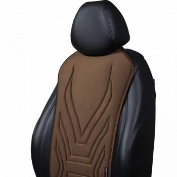 2 199 р.  Накидка на сиденье (1 место Афины) ЛЮКС ст АЛЬБИОН Lord Autofashion   (коричневый, строчка коричневая)  с доставкой в г. Майкоп. Увеличить фотографию 2